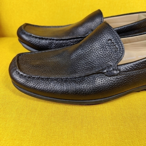 Ecco Driving Loafer Black Pebbled Leather Slip On Casual Men\'s Shoes Sz 11-11.5 main image 7